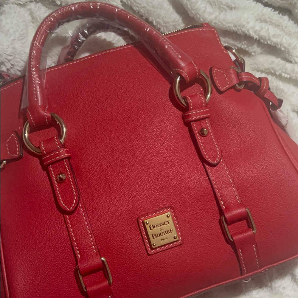 Dooney & Bourke Cherry Red Satchel - Picture 2 of 7